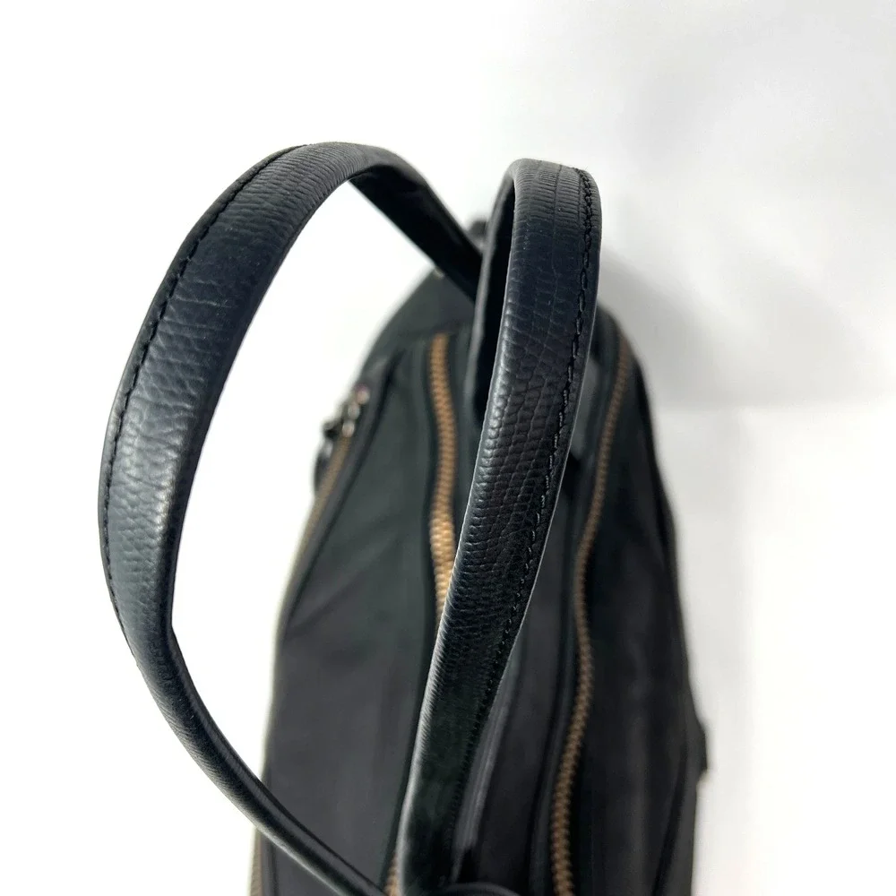 BOTKIER‎ Soft Black Leather TRIGGER Stud Satchel Shoulder Bag Textured Hobo